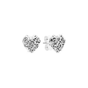 Vintage Love Love Heart Stud için Pandora için Küpe Otantik Sterlling Gümüş Düğün Takı Kadınlar için Kızlar Kız Arkadaş Hediye Parti Küpeleri Orijinal Kutu ile