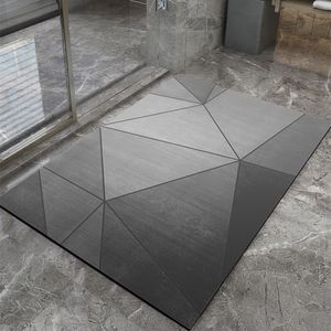 Diatom Mud Mat - Non-Slip Bathroom ikea floor rugs with Geometric Shapes and Absorbent Doormat for Side Foot - Alfombra Tapis Salle De Bain 230210