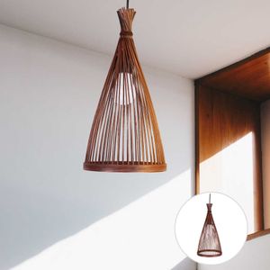 Światła klasyczna bambusowa lampa żyrandola ręcznie robione wiszące światło wiszące pułapki sufitowe rattan tkane domowe dekory sypialni 0209