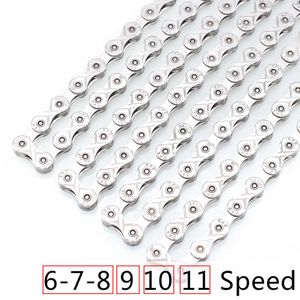 s Bicycle 6/7/8 9 10 11 12 speed Plating High End Steel Anti-rust Bike Chain for Mountain Road bike116L 0210