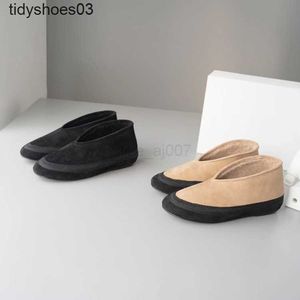 Дизайнер обуви для обуви The Row New Fur Integrated Wool One Foot Nun Comedom