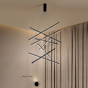 s Nordic Simple Ceiling Hanging Led Line Lamps Pendant for Living Dining Room Home Decor Suspension Light Fixture 0209