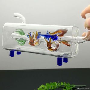 Glazen rookpijp water waterpijp gratis accessoires voor klassieke vierkante buis draakpot