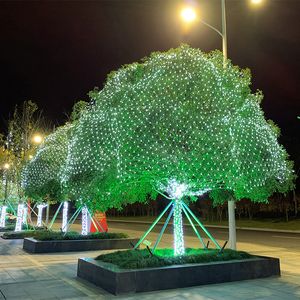 Strings 3M*2M LED Mesh Net Lights Ceiling Christmas Party Wedding Outdoor Decoration lamps 30V 24V 110V 220V Crestech