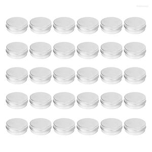 Förvaringsflaskor 30 pack skruvstopp runda metallläppar behållare lock (1 oz)