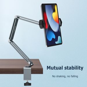 Telefon Tutucu Ayarlanabilir Alüminyum Alaşım Taşınabilir Yeniden Kullanılabilir Ev Yurt Tablet Yatak Montajı Tabletler Defter P67 Tembel Arm Masası Tablet Montaj