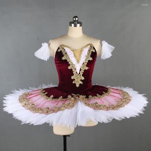 Stage Wear Wear Children's Professional Ballet for Girls Dress Lake Red Angsa Gaun Slider Figura Balerina Panekuk Adulto