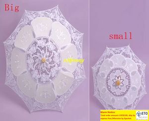 10pcslot Big Small Noble Elegant Style Wedding Bridal Umbrella Lace Parasol lace Umbrella For Adult and child