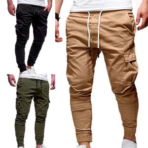 Pantaloni casuali per jeans maschili pantaloni tasche a medio ascesa a colori di colore solido