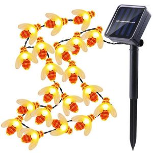 Strings Outdoor 30led 50led Solar Honey Bee String Lights Waterproof 8 Modes Garlands Fairy Garden For Party Christmas Decoration