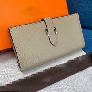 Portamonete di marca Portamonete Porta carte Borsa Portafoglio in pelle di vacchetta Lungo ultrasottile Medio lungo Donna Casual in pelle Carte multiple popolari Vendita diretta in fabbrica