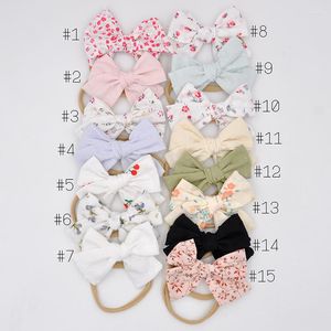 ヘアアクセサリー15pcs/lot手毛bow baby baby nylon headband floral pinal pinweel pigtailクリップ幼児アクセサリー