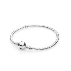 100% 925 Sterling Silver Charm -armband med originallåda för Pandora Fashion Party Jewelry for Women Men Girl Girl Gift Snake Chain Pärlor Charms Armband Set