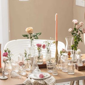Ensemble de vase de 20 bourgeons transparents dans des centres de table en verre en vrac Vases pour décorations de mariage rustiques 0209