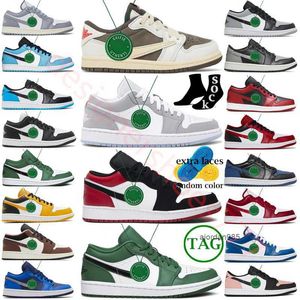 2023 Reverse Mocha Vintage Grey Low Basketball Shoes Jumpman 1 Sail Rattan Homage UNC Shadow Toe Pine Green University Blue Banned Chicago Bred