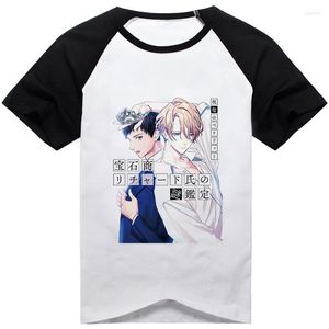 Men's T Shirts The Case Files Of Jeweler Richard Anime Tshirt Ranasinghe De Vulpian Nakata Seigi Unisex T-shirt Loose And Casual Tee