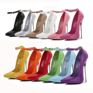 2024 Elbise Ayakkabı Markası Çok Molor Fetiş Yüksek Topuklu Kadınlar Pompalar Ayakkabılar Metal Topuk Yüksek Topuklu Ayakkabı Kadın Stiletto Topuk Sandalet 16cm Model Boyutu Yüksek topuklu ayakkabılar
