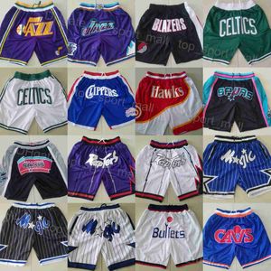 Mężczyźni sport Donovan Mitchell Basketball Short Just Don z kieszonkowym spodnim muchy Damian Lillard zużyj sznurka Jayson tatum drespants Sport w talii