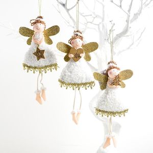 Decorações de Natal Anjos ornamentos pingentes de decoração de árvores de bonecas de menina 2023 anos Giftchristmas