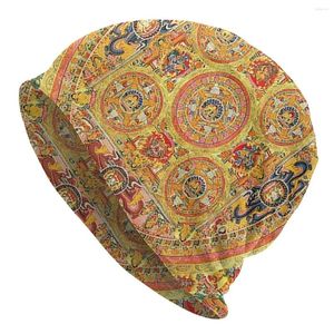 Beralar Shiva India Budist Mandala Meditasyonu Thangka Slouchy Beanie Özel Kış Sıcak Kafataları Beanes Hats Yetişkin Örgü Bonnet Kapağı