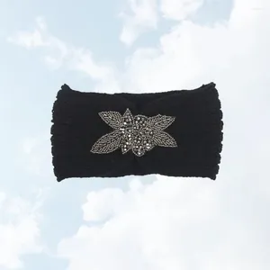 Bandanas Opaska na głowę szydełka na głowę Turban Wełna wełna zimowa cieplejsza owinięcie ciepłe elastyczne krzyżowe dzianiny