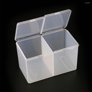 Aufbewahrungsboxen 3 Stück Box Entferner Nagellack Baumwolltücher Werkzeugbehälter Gel Organizer Reinigungszubehör Gitter Weiß