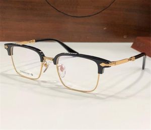 Occhiali da vista con montatura quadrata in titanio di nuovo design di moda HERME forma versatile in stile retrò generoso con scatola può fare lenti da vista