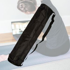 Utomhuspåsar Kvinnor Män Yoga Mat Zip Gym Bag Pilates Storage Oxford Fabric Carrier med justerbar remmar vikbar