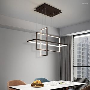 Lâmpadas pendentes de design de estilo minimalista moderno para lâmpada LED para sala de jantar bar de cozinha quarto lustre de teto preto lustre