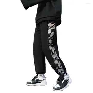 Calça masculina primavera no verão esportivo calça bandana jogger Paisley jogging rasting wide perna traje solto calças roupas 2023 streetwear