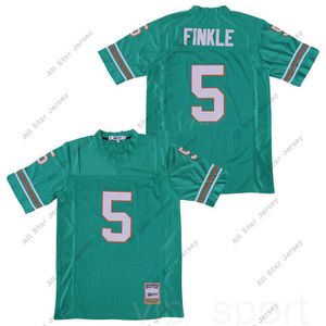 Amerikan Koleji Futbol Giyim Miami Ace Ventura Jim Carrey Teal 5 Ray Finkle Finkle Futbol Jersey Yeşil Renk Takımı Tüm Dikiş Nefes Alabilir Saf Pamuk İyi Nitelik