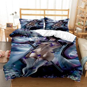 Bedding sets Sexy Beauty Print Three Piece Set Fashion Article Children or Adults for Beds Quilt Covers Pillowcases Gifts 230210