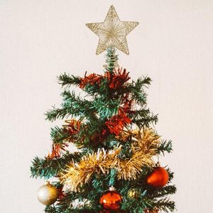 Decorazioni natalizie 1Pc Tree Topper Decor Decorazione Ornamento a stella Ornamento