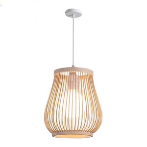 Lights Handmade Bamboo Vintage Light Pendant light Rattan Hanging Ceiling Lamp For Living Dining Room fixtures 0209