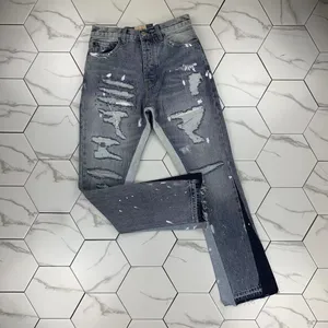 Herren Jeans schwarze Cargohosen Designer Dünennickaufkleber Leichte Wäsche gerissen Motorrad Gestein Wiederbelebung Jogger wahre Religionen Casual Elastichose Denim Denim