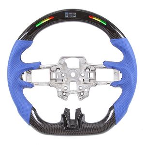 Car Carbon Fiber Steering Wheels for Ford Mustang 20 19-in LED Shift Lights Display Steering Wheel