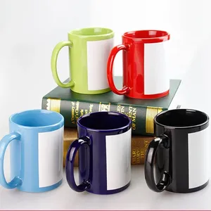 11oz Sublimation Ceramic Mug Blank Coffee Ceramic Mugs personalized heat transfer Ceramic DIY white water cup Party Gift beverage cups