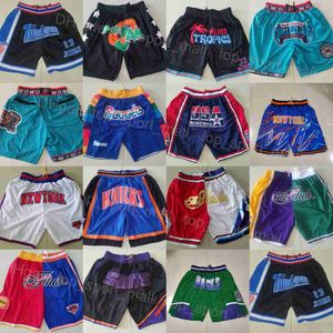 Män basket bara Don Sport Shorts med Pocket Zipper Fly Giannis Antetokounmpo Sweatpants Drawstring Elastic Midje Devin Booker Wear Hip Pop RJ Barrett Pant