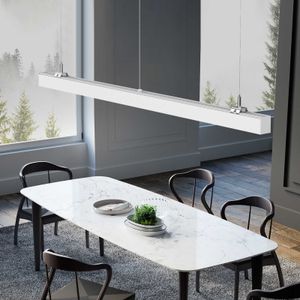 LED 24W lampa 100 cm belysning tak linjär pendelljus minimalistisk kontor ljuskrona matsal modern lampor 0209