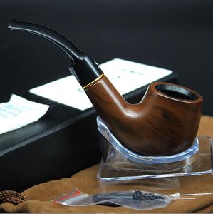 Fumando cachimbo requintado para presente de tabaco Pipe SD-103 Classic Wood Grain Resina Pipe