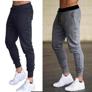 Pantaloni da uomo 2023 Solid Casual Mens Slim Fit Tuta sportiva Pantaloni da jogging skinny in cotone da uomo