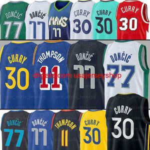 30 Stephen Basketball Jerseys Curry 77 Luka 11 Klay Doncic Thompson 75th MVP Jersey