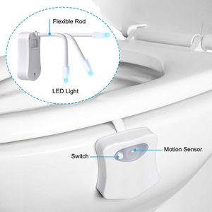 Akıllı Banyo LED Tuvalet USB Gece Işık Gövde Hareketi Aktif Koltuk Sensör Lambası 8 renkli klişe Kase Su Geçirmez Arka Işık D1.5
