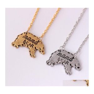 Pendant Necklaces Pretty Necklace Engraved Animal Pendants Mothers Day Gift For Mom Fashion Beautifly Jewlery Plated Sier Gold Chain Dhaz2