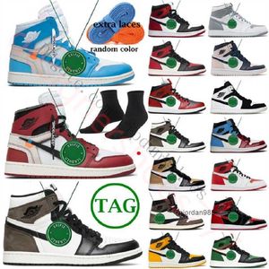 2023 Jumpman 1S Patent Breed Shoes Men Men Women Off Mocha Pine Green Dark Mocha Chicago Lost Нашел дань уважения Университете Звезды Blue Black Toe