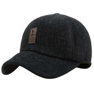 Boll Caps 2022 Men Winter Earflap Baseball Cap Style Cotton Lämplig för vinter utomhus som kör kallt skydd Vindtät klättring vandring G230209