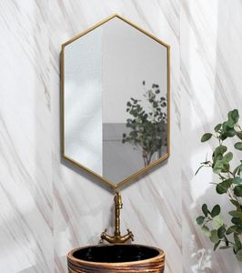 Ayna Ayna Çerçeve Altın Geometrik Full Lengh Nordic Büyük Duvar Vanity Yatak Odası Vücut Estetik Metal Demir Wanddeko Ev Dekoru ZJ503525176