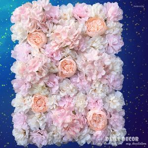 Dekorative Blumen, künstliche Seide, Rose, Hortensie, Blumenwand, Hochzeit, Hintergrund, Rasen/Säule, Straße, Teppich, Dekoration, weiß, rosa Farbe