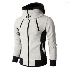 Erkek Ceketler 2023 Fermuar Erkekler Sonbahar Kış Moda Erkek Kaplumbağa Boyun Uzun Kollu Cepler Hoodie Sweatshirt Sıcak Katlar Slimfit