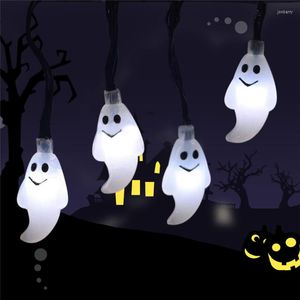 Dizeler 6m 40LEDS Cadılar Bayramı Led Dışları Işıkları Pumpkin Hayalet Bat Bat Light Fener Dış Bahçe Ev Partisi Tatil Dekora Pil